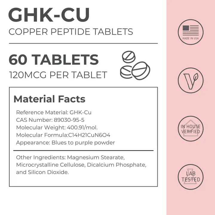 GHK Cu Copper Peptide Tablets